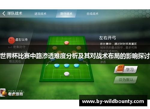 世界杯比赛中路渗透难度分析及其对战术布局的影响探讨 世界杯比赛中路渗透难度分析及其对战术布局的影响探讨